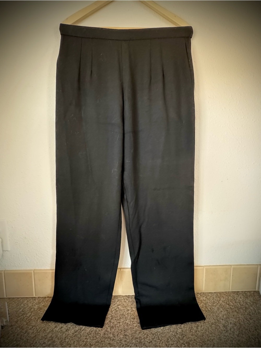 Black Womens Straight-Leg Pants